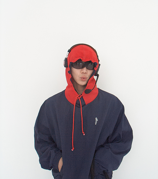 COLOR BLOCK HOODY PULLOVER