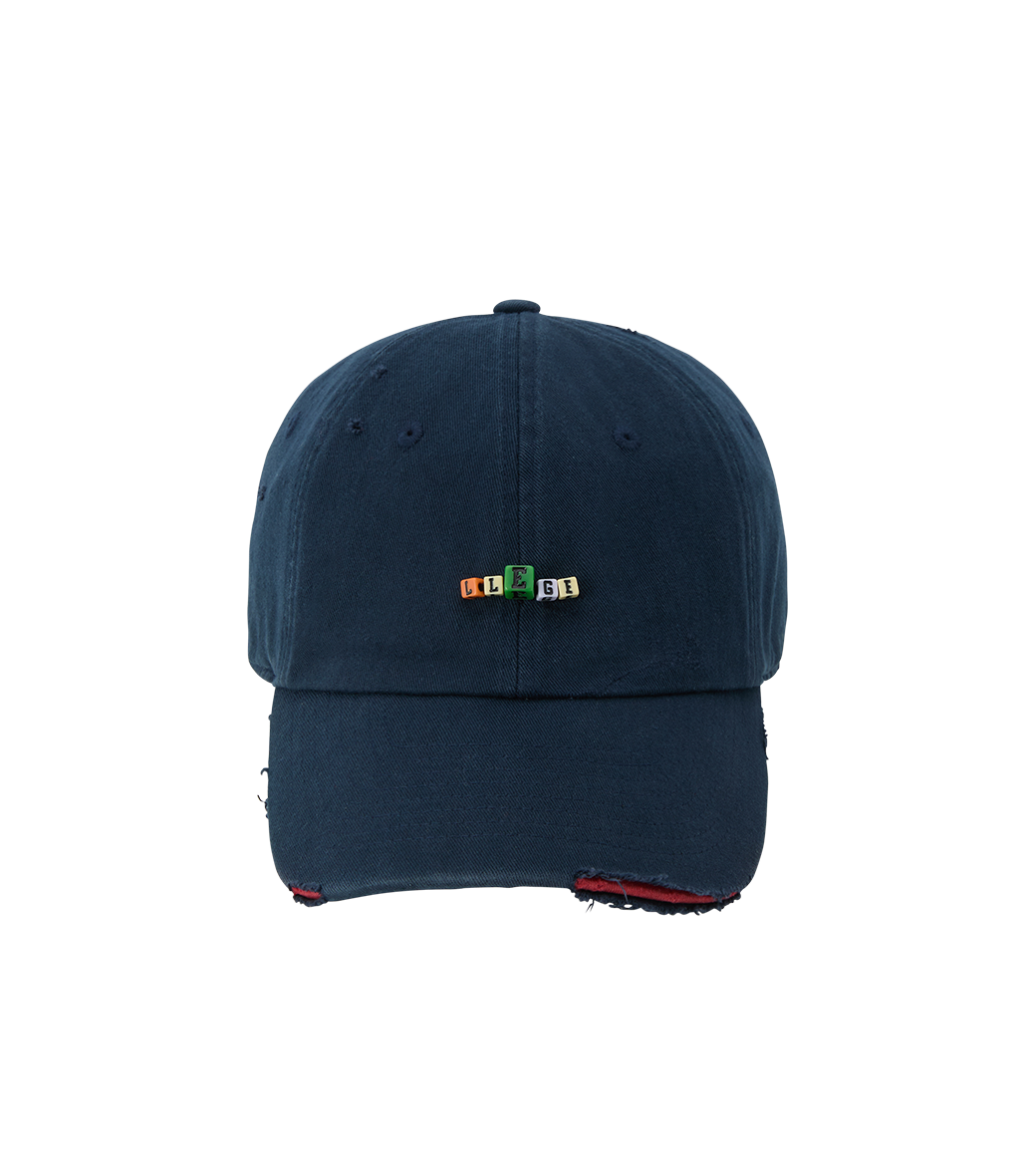 CUBE LOGO DESTROYED BALL CAP