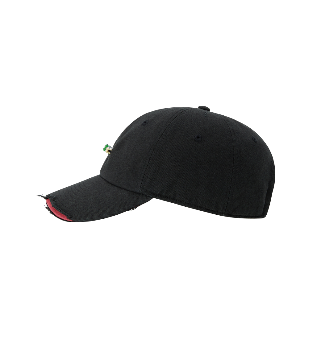CUBE LOGO DESTROYED BALL CAP