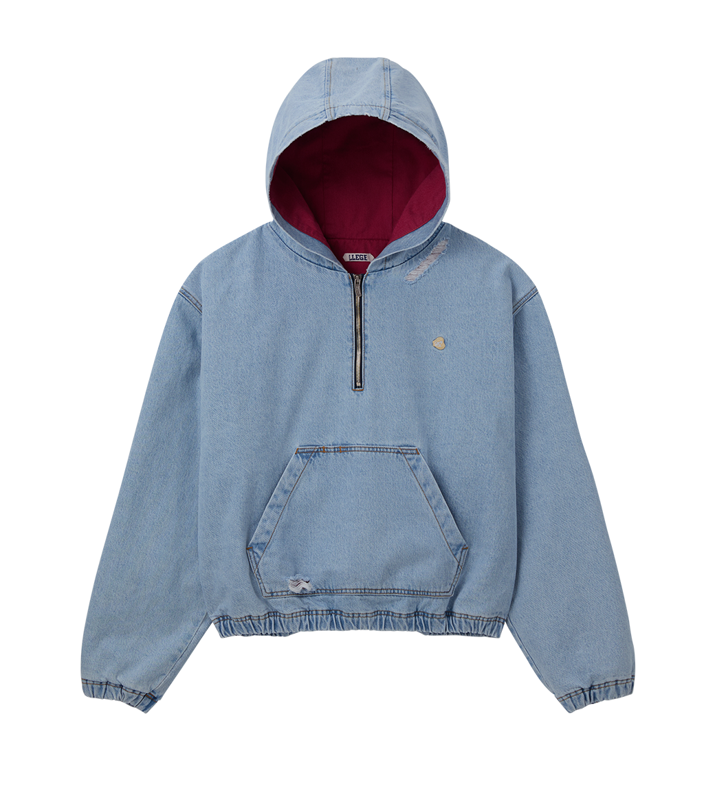 DESTROYED DENIM ANORAK