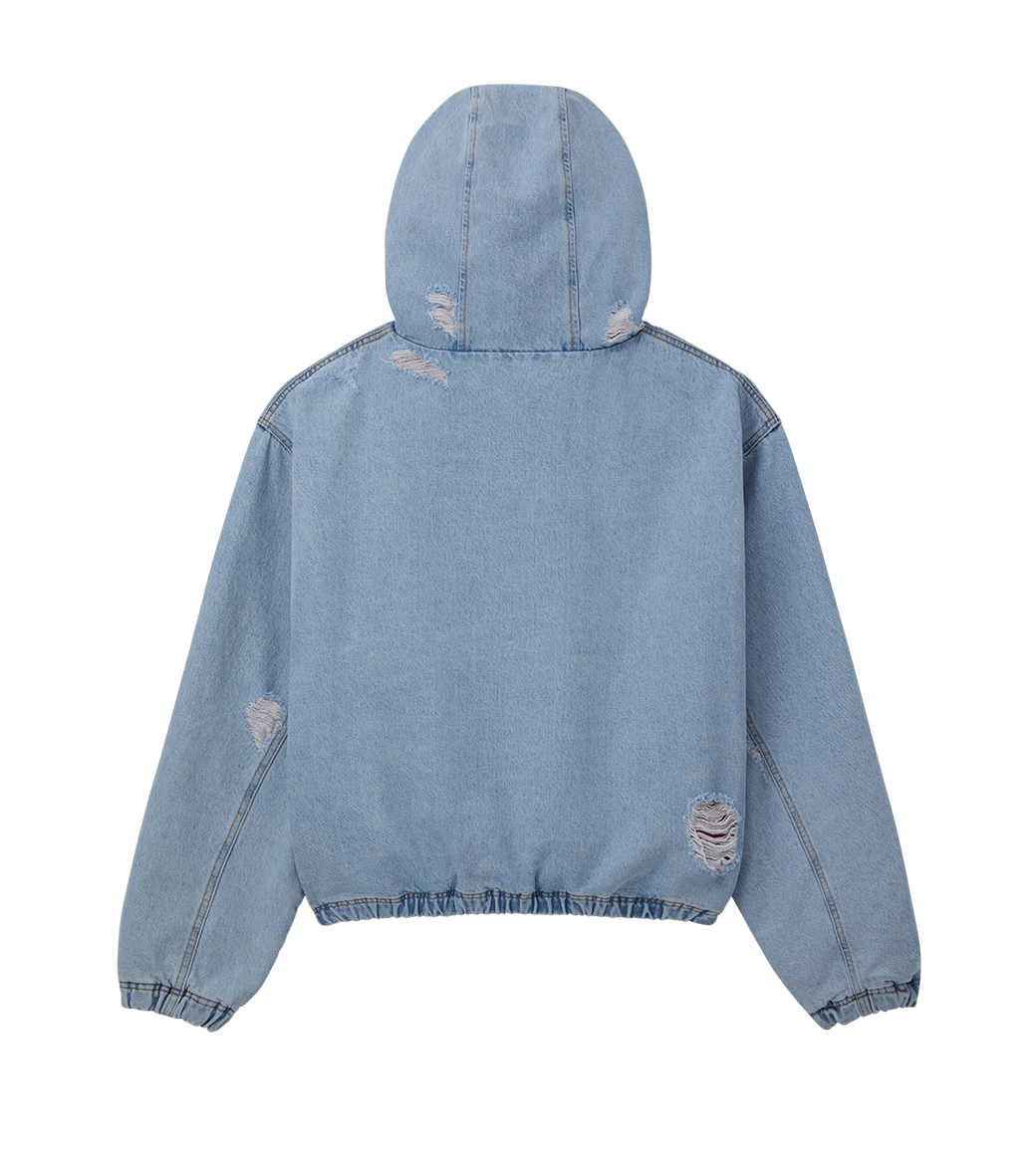 DESTROYED DENIM ANORAK